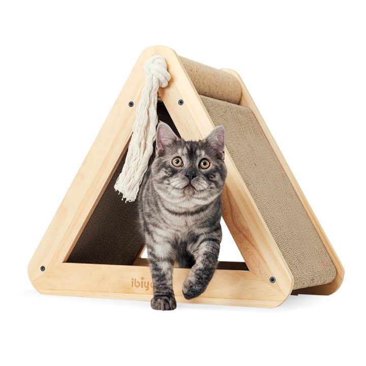 Portable Triangle Cardboard Cat Scratcher – ibiyaya Hide-Out