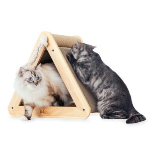 Portable Triangle Cardboard Cat Scratcher - ibiyaya Hide-Out