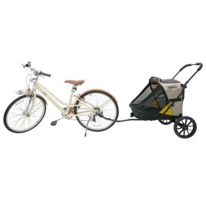 ibiyaya Minika 3-in-1 Foldable Pet Bike Trailer, Stroller & Indoor-Outdoor Create 25 kg or 55 lbs