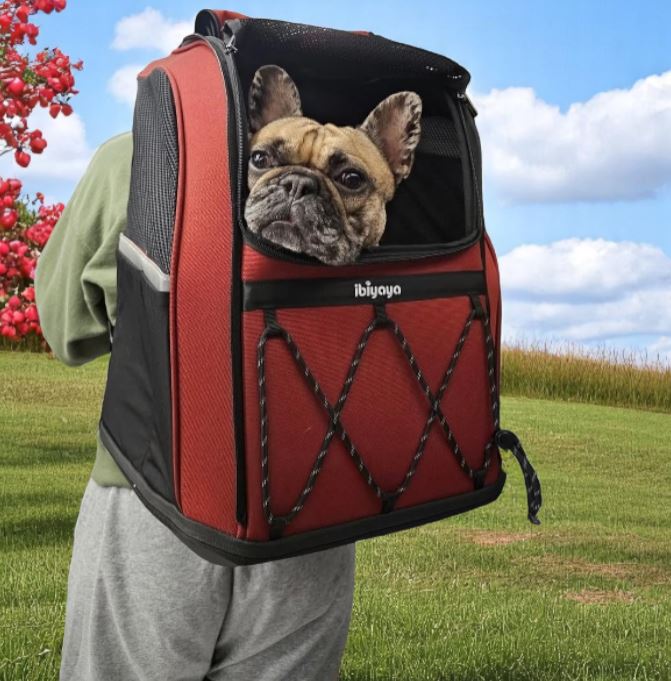 Champion Luxury Dog Carrier Backpack for Travel, Hiking & Pet Carrier with Wheels